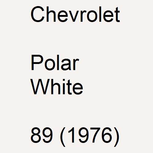 Chevrolet, Polar White, 89 (1976).